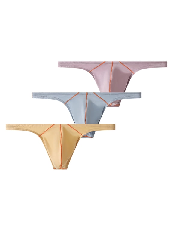Men's Underwear G-String Quick-Drying Bikini T-Back Stretchy All Day Comfort Multi01/3pack L