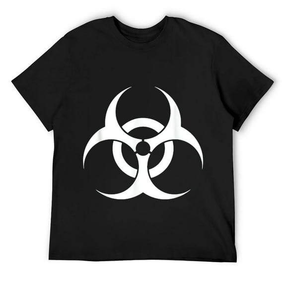 Mens Biohazard Bio Hazard Shirt Funny Tee Toxic T-Shirt Chemical Black Large
