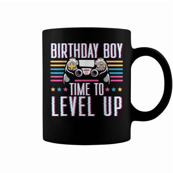 Mens Birthday Boy Time To Level Up Video Game Birthday Design Coffee Mugs