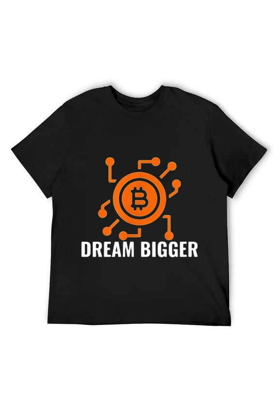 Mens Bitcoin Cryptocurrency Blockchain Money T-Shirt Black