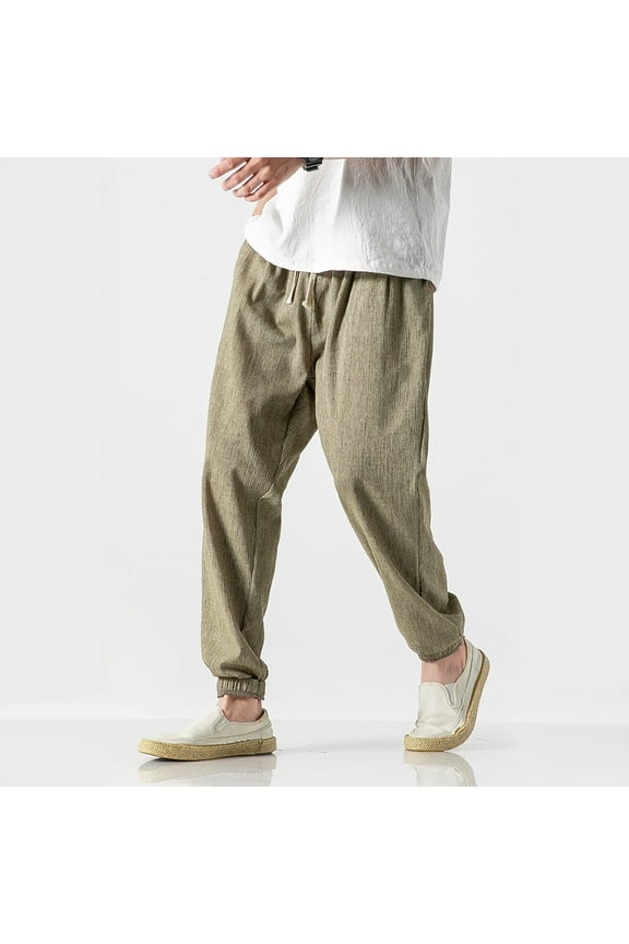 Mens Black Cargo Pants Mens Drawstring Hippie Aladdin Harem Pants Baggy Elastic Waist Novelty Pant Cotton Linen Hippie Harem Pants Drawstring Pants Baggy Linen Boho Yoga Casual Drop Crotch Trouser