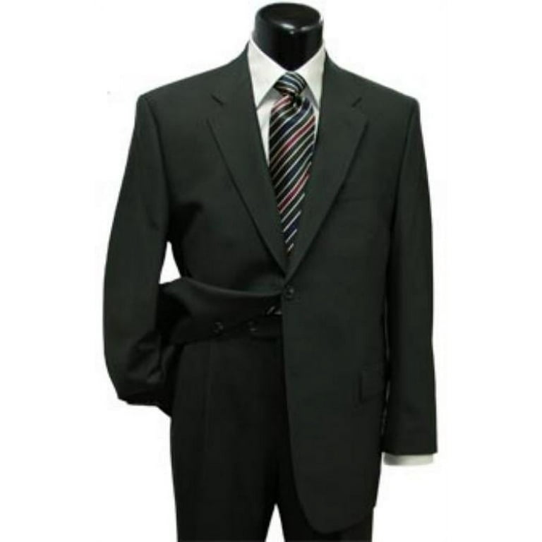 Two button black suit  Mens outfits, Men suits black, New mens