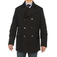 thumbnail image 1 of Mens Black Coat Luciano Natazzi Double Breasted Topcoat, 1 of 5