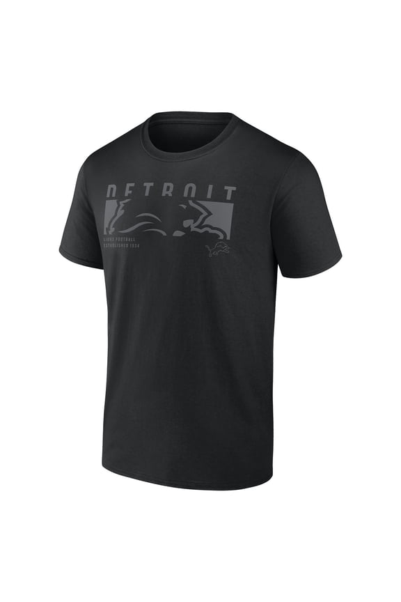 NFL Detroit Lions Men's T-Shirt Black Tonal – All 32 Teams Available