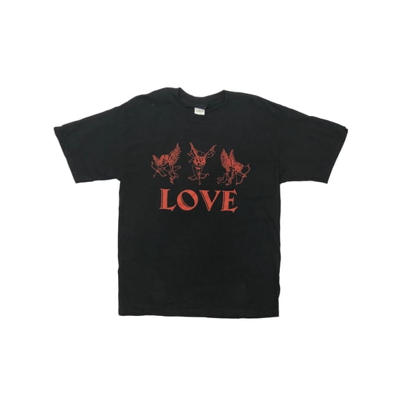 Mens Black Cupid Arrow Love Valentines Day T-Shirt Tee Shirt Medium