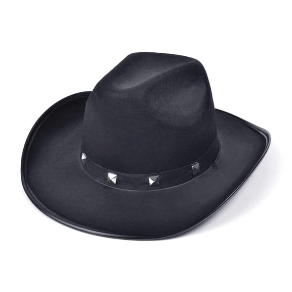 Mens Black Felt Cowboy Studded Hat Hats Male Halloween Costume