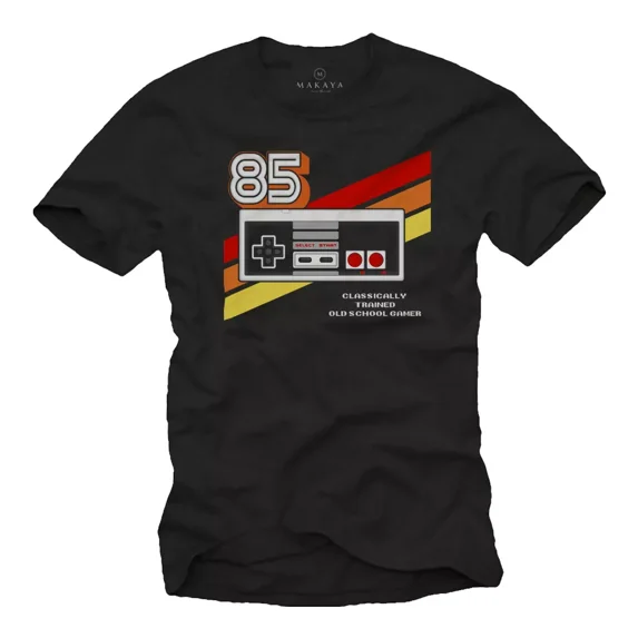 Mens Black Game Controller T-Shirt - Gaming Nerd IT Gamer Gifts Men