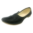 thumbnail image 1 of Mens Black Glitter Sherwani Shoes Punjabi Jutiis Khussa Mens Designer Mojari, 1 of 5