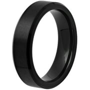 BRILLIANCE FINE JEWELRY Mens Black IP Cobalt Satin Finish Wedding Band - Mens Ring