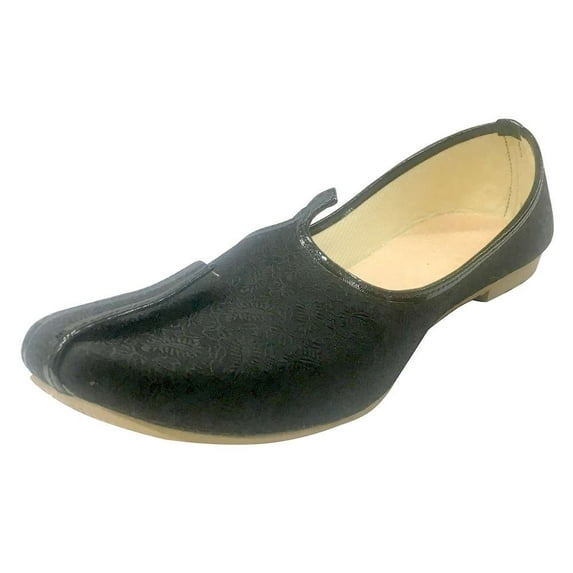 Mens Black Jutti Shoes Sherwani Shoes Ethnic Shoes Punjabi Jutti Gift For Him