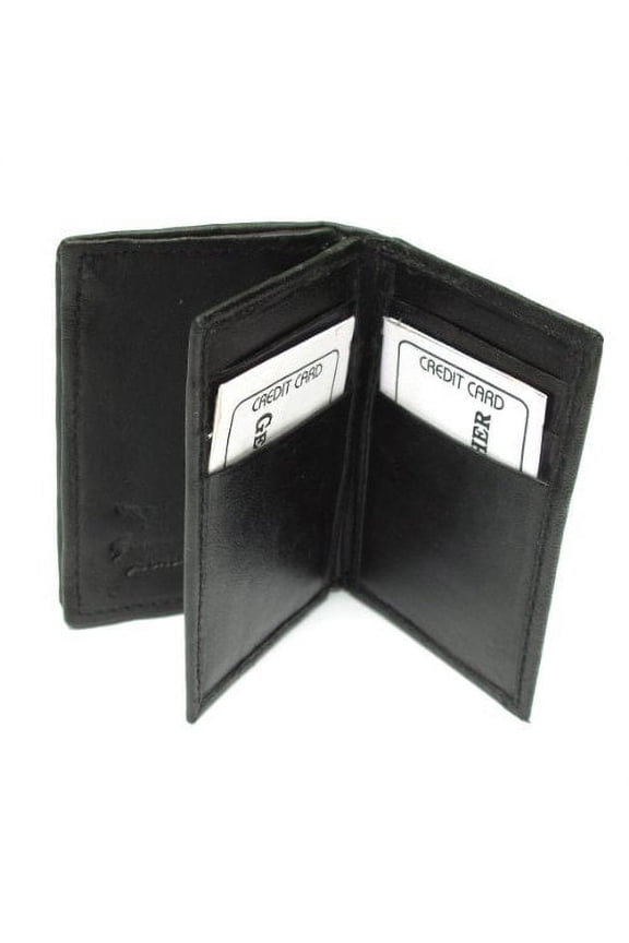 Mens Black Leather Super Light Weight Bifold Wallet 772B