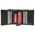 thumbnail image 1 of Mens Black Leather Wallet Lamb Classic Trifold 731, 1 of 1