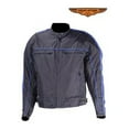 thumbnail image 1 of Mens Black Lightweight Textile Jacket with Blue Stripes - Medium, 1 of 1