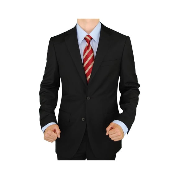 Mens Black Modern Fit Blazer Giorgio Napoli 2 Button Sport