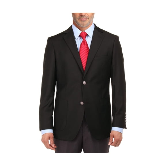 Mens Black Modern Fit Blazer Salvatore Exte 2 Button Sport