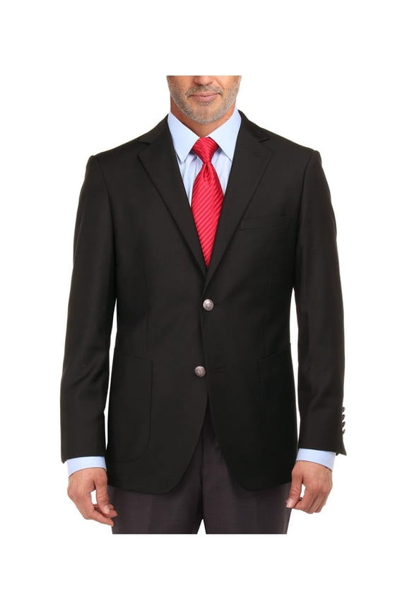 Mens Black Modern Fit Blazer Salvatore Exte 2 Button Sport