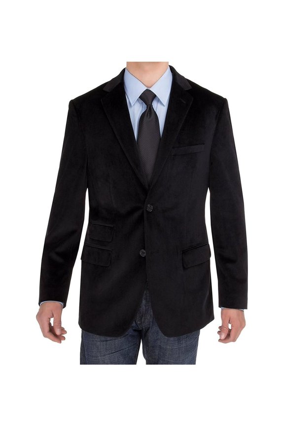 Mens Black Modern Fit Blazer Salvatore Exte Two Button