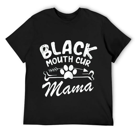 Mens Black Mouth Cur Mama Best Dog Owner Mom Ever Mother's Day T-Shirt Black Large