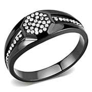 Mens Black Octagon Rings Stainless Steel Anillo Negro Compromiso Regalo Para Hombre Acero Inoxidable