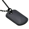 thumbnail image 1 of Mens Black Plated Stainless Steel Dog Tag Pendant, 1 of 2