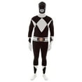 thumbnail image 1 of Mens Black Power Ranger Full Body Stretch Jumpsuit Costume Bodysuit X-Large, 1 of 1