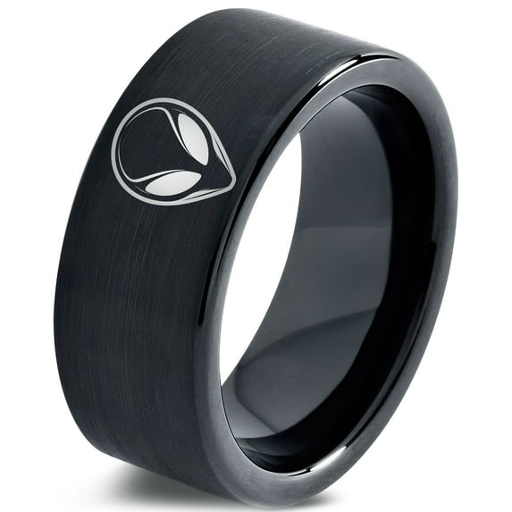 Mens Black Rings Miniatures Tungsten Gamer Small for Mom Best Friend Jewelry Men Gay Set