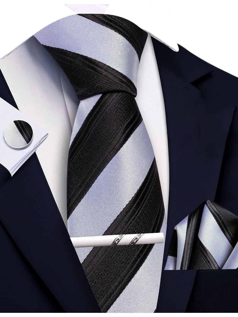 black dress shirt with silver tie 2pcs Silk Shirt+Tie Mens Satin Smooth Tuxedo Shirts Mega Mart Center Once you have entered the fashion world of wearing slim fit suits Silver Label Mens Long Sleeve
