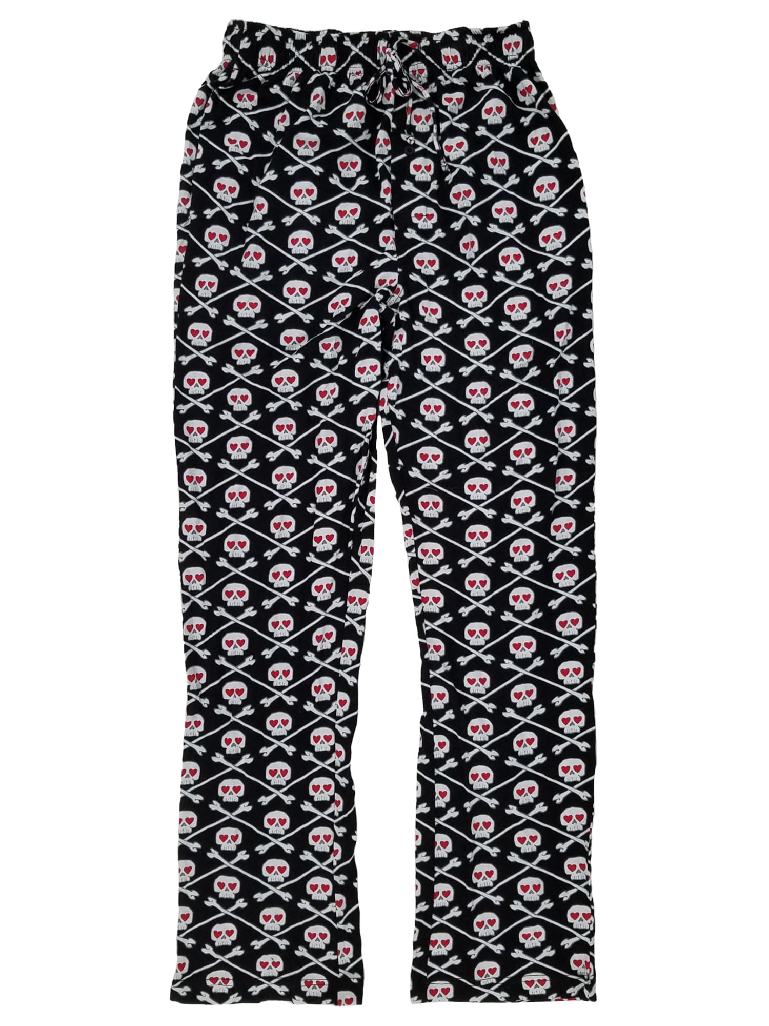 UNDER DISGUISE Mens Black Skull & Crossbones Sleep & Lounge Pants Pajama Bottoms Small