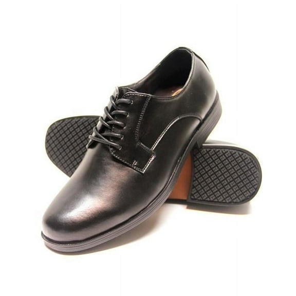 Mens Black Slip-Resistant Oxfords Dress Shoes - Size 5