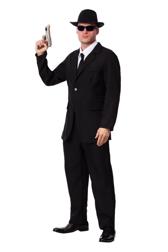 Mens Black Suit Costume
