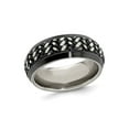 thumbnail image 1 of Mens Black Titanium Woven Band Ring (9mm), 1 of 5