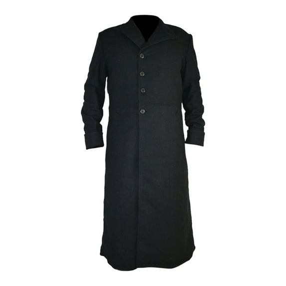 Mens Black Trendy Designers Woolen Long Coat