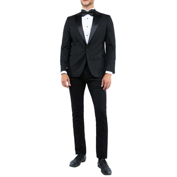 Mens Black Tuxedo, Jacket Slim Fit Peak Lapel