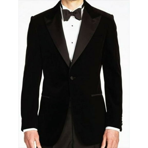 Mens Black Velvet One-Button Blazer – Perfect for Evening Out, Cocktail Party & Formal Events