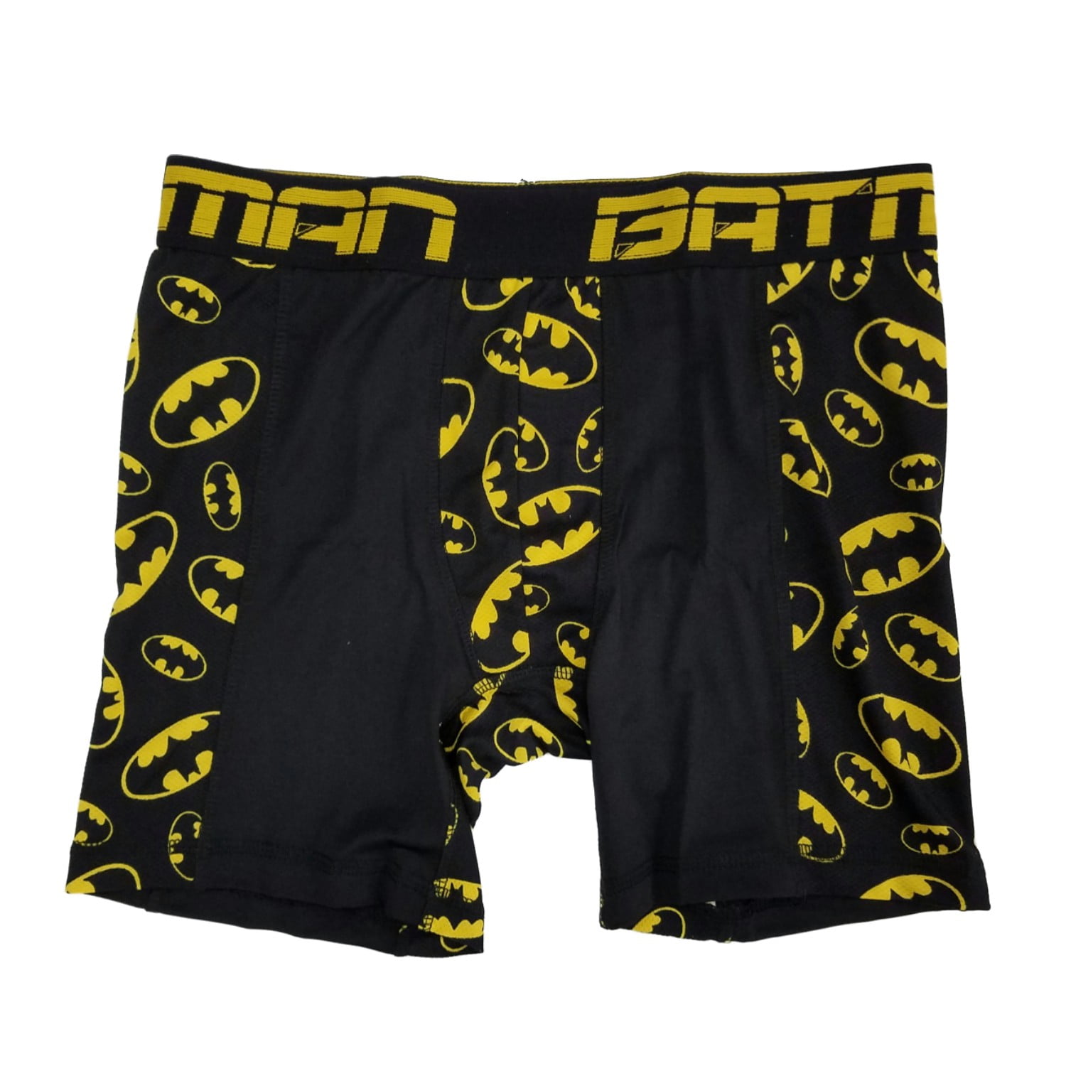 Mens Black/Yellow Bat Man Symbol Boxer Briefs Batman 
