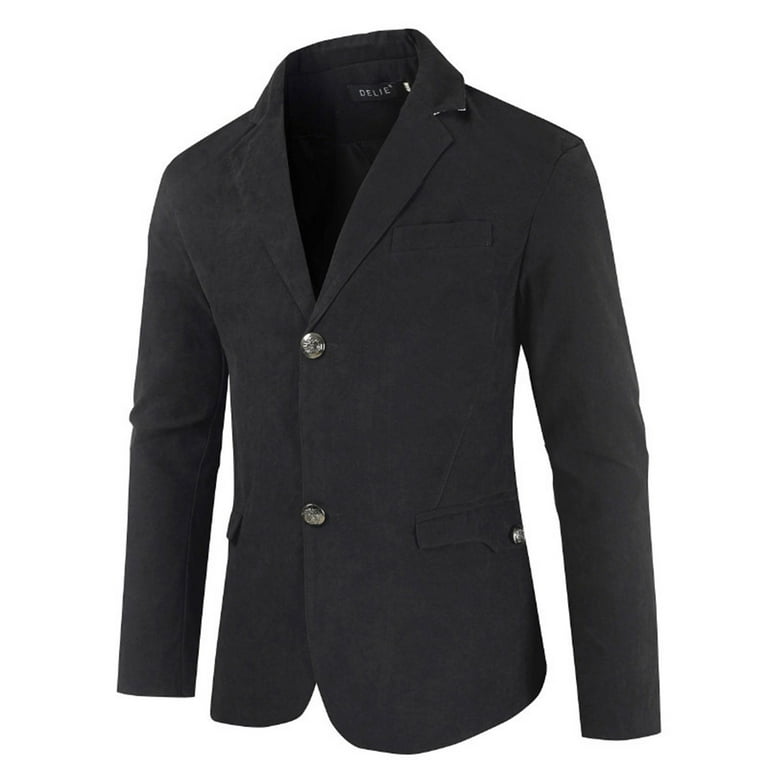 Mens Blazer Business Formal Wedding Banquet Casual Stretch Slim Button Pocket Solid Color Jacket Walmart