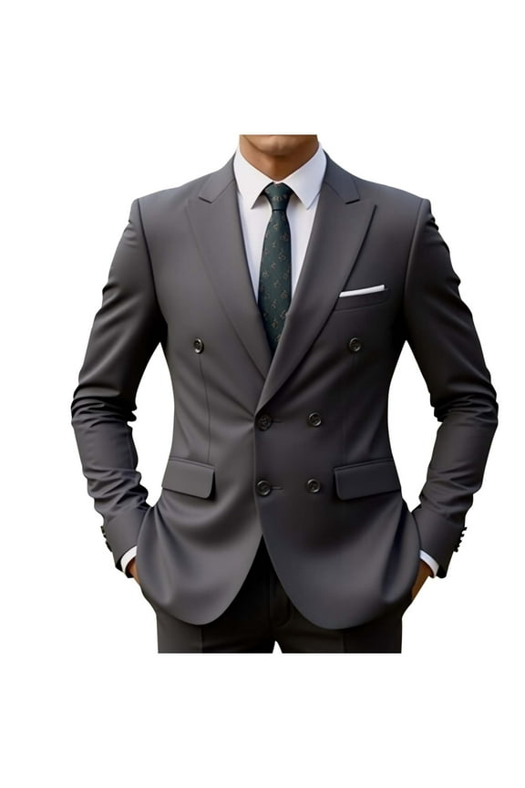 Mens Blazer, Men's Suit Jackets Casual Button Slim Fit Blazers Suit Separates Coat Sport Coats with Pockets for Wedding Prom Party S-3XL