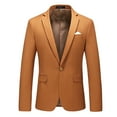 thumbnail image 1 of Mens Blazer Solid Color Slim Fit One Button Coats Business Casual Dinner Prom Wedding Suit Jacket, 1 of 4
