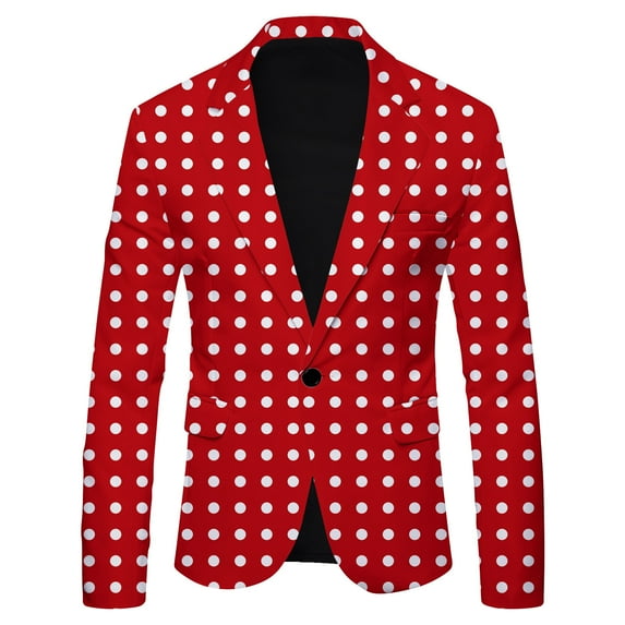 Mens Blazers And Sports Coats 2023 New Striped Polka Dot Leopard Print Casual British Slim Fit Suit Coat Winter Coats