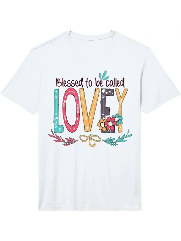 Mens Blessed to be Called Lovey Colorful Gifts-Grandma tee Performance T-Shirt