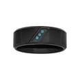 thumbnail image 1 of Mens Blue Diamond Accent Black Stainless Steel 8MM Comfort Fit Wedding Band - Mens Ring, 1 of 4