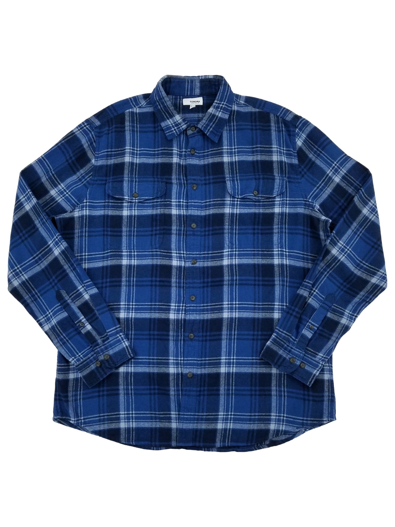 blue flannel shirt