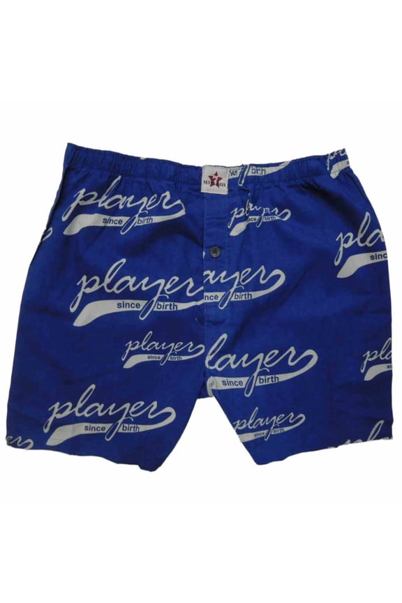 Mens Blue Player Since Birth Boxer Shorts X-Large
