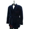 thumbnail image 1 of Mens Blue Velvet Robe – Luxe Evening Dressing Gown for Hosting in Style, 1 of 2