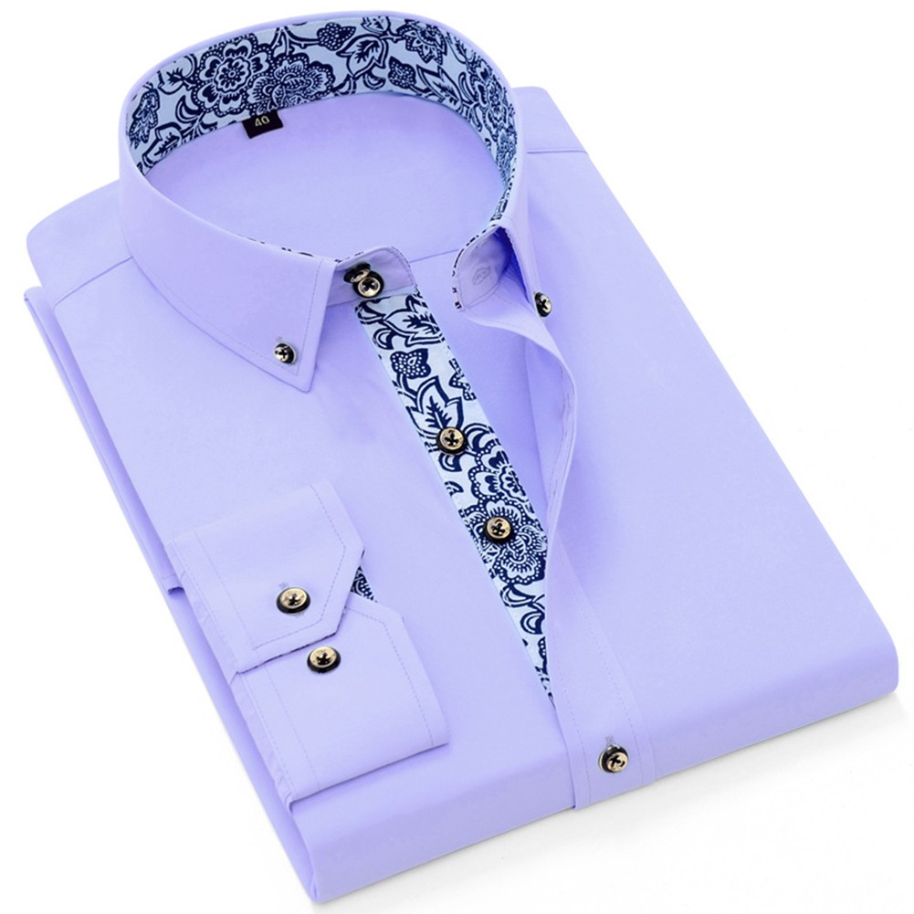 Men’s Blue & White Porcelain Flower Shirt main image 1