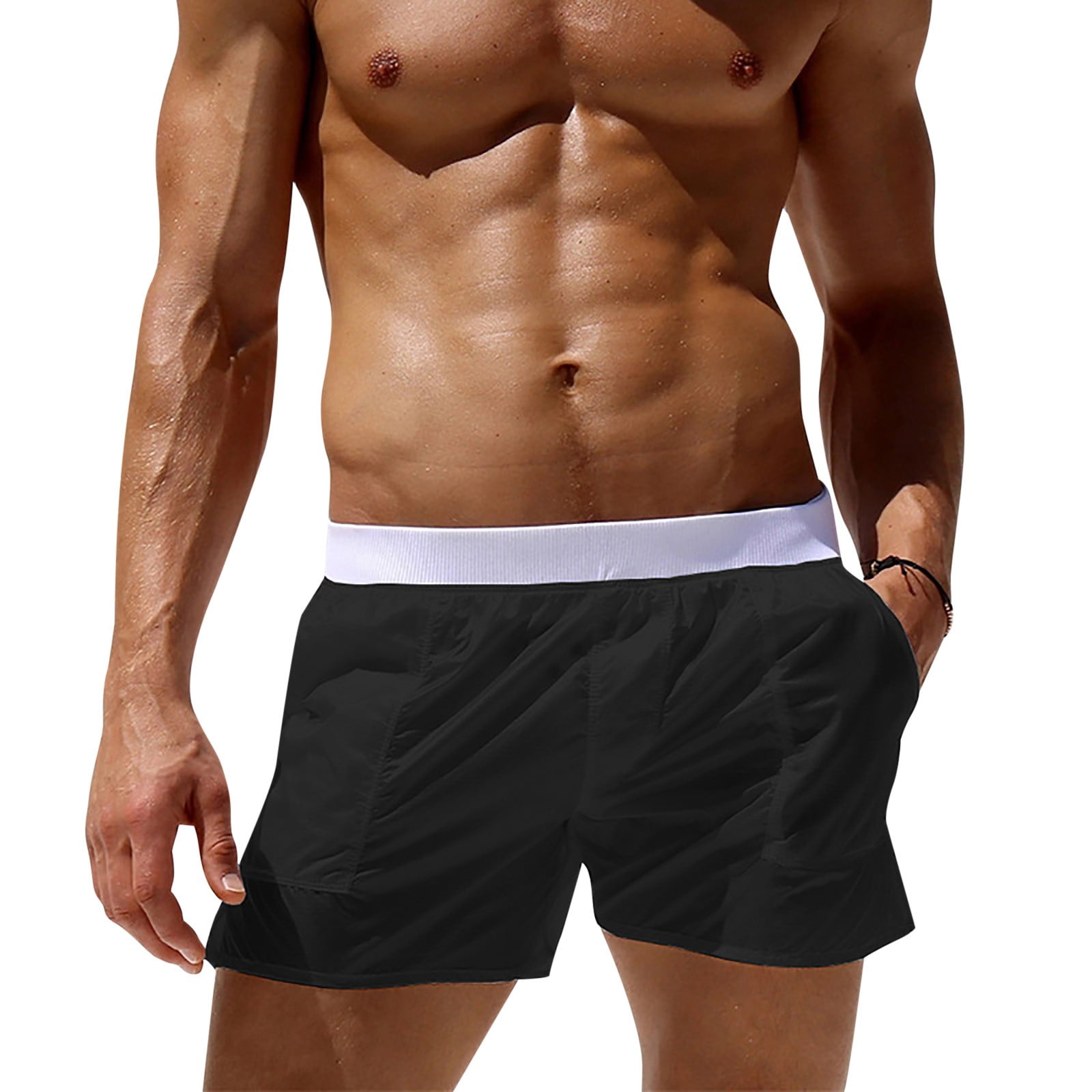 Mens Board Shorts Unlined Transparent Fashion Casual Pants Sports Beach Pants Fiber Blended Beach Shorts For Men Walmart