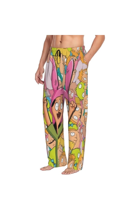 Mens Bob's Burgers Louise Pajama Pants Sleepwear Pajamas Vacation Sleep Pant With Pockets