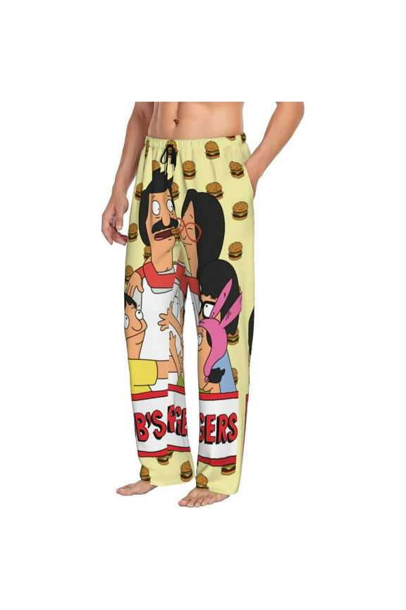Mens Bob's Burgers Pajama Pants Sleepwear Pajamas Vacation Sleep Pant With Pockets