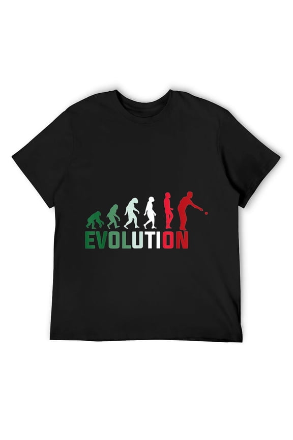 Mens Bocce Evolution - Italian Bocce Ball T-Shirt Black