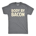 thumbnail image 1 of Mens Body By Bacon T Shirt Funny Bacon Eating Shirt Lover Gift for Dad Grilling Graphic Tees, 1 of 9